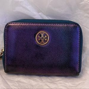 Tory Burch Wallet Shimmery Purple